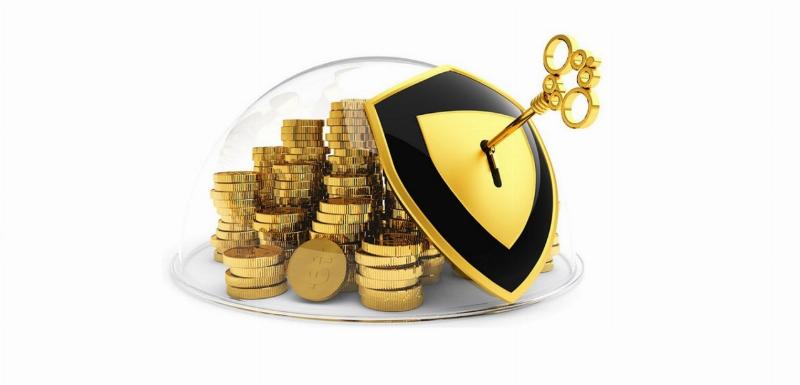 Logo của Bảo hiểm tiền gửi Việt Nam và hình ảnh minh họa sự an toàn của tiền gửi tại ngân hàng
