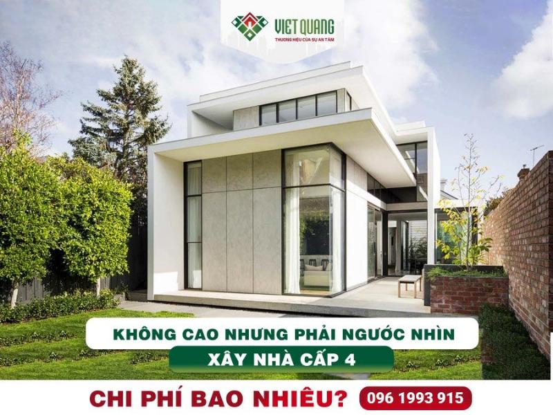 Bảng giá xây nhà cấp 4 tham khảo theo mét vuông