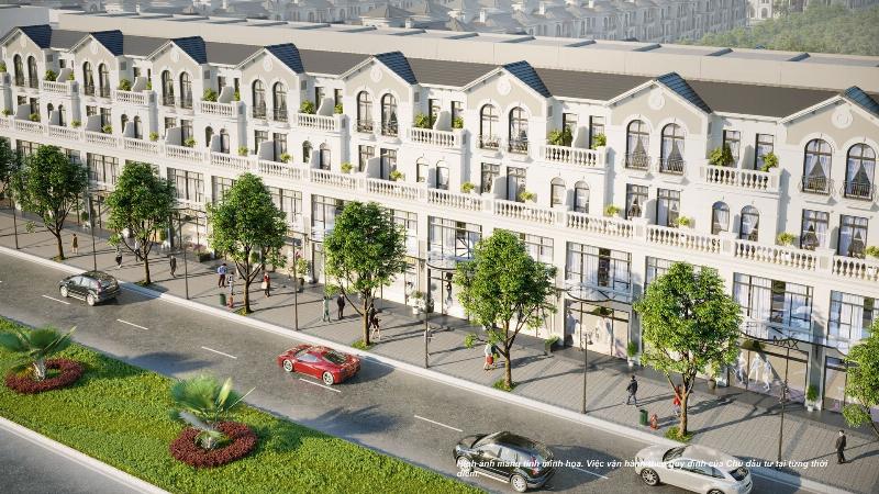 Hình ảnh một căn nhà liền kề đẹp với sân vườn hoặc không gian sống xanh mát tại Vinhomes Ocean Park 3.