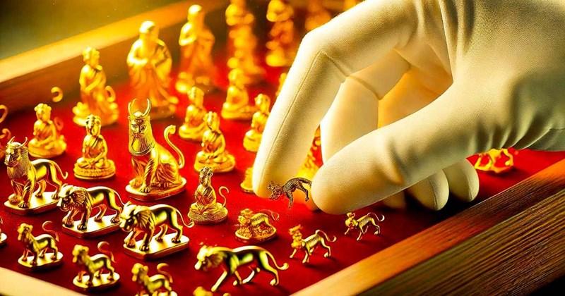 Hình ảnh biểu đồ giá vàng tăng giảm, minh họa sự biến động giá vàng ảnh hưởng đến giá tại Kim Tín Bạc Liêu.