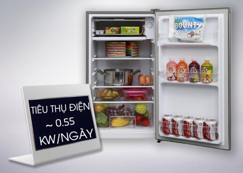 Minh họa song song ưu điểm (tiết kiệm, nhỏ gọn) và nhược điểm (dung tích nhỏ, đóng tuyết) của tủ lạnh giá rẻ dưới 3 triệu
