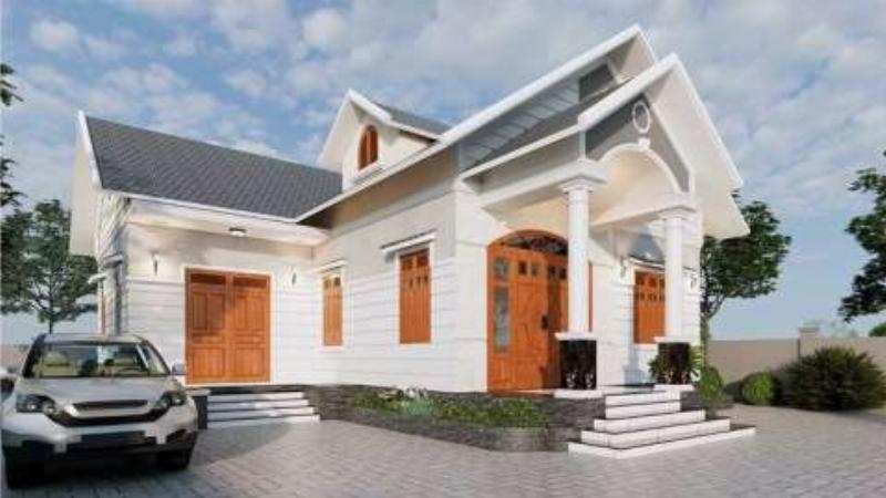 Bố cục lý tưởng cho mẫu nhà ngang cấp 4 nông thôn 3 phòng ngủ, phù hợp gia đình trẻ