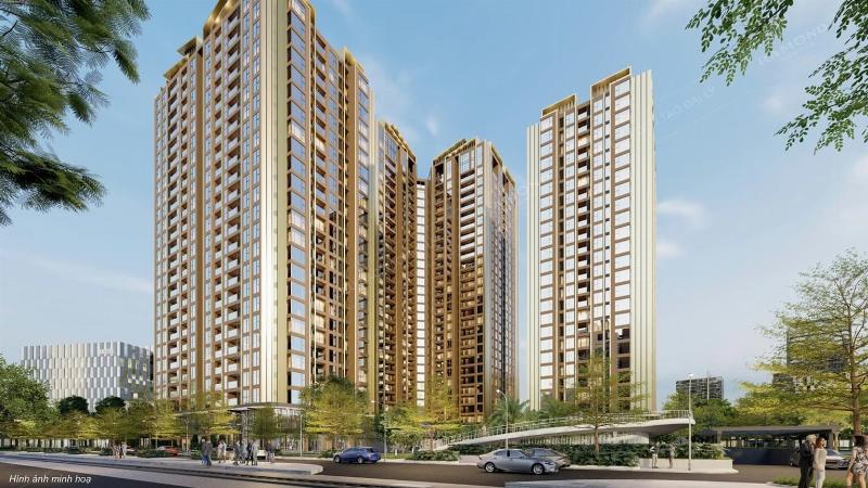 Hình ảnh gia đình trẻ đang sinh hoạt tại tiện ích nội khu chung cư Chu Văn An