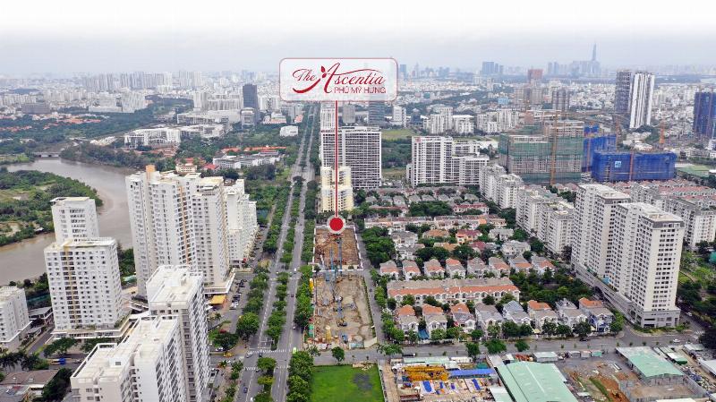 Khoảng cách từ dự án bất động sản đến các tiện ích lân cận đo bằng kilômét và mét