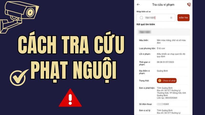 Giao diện website hoặc ứng dụng tra cứu thông tin biển số xe online