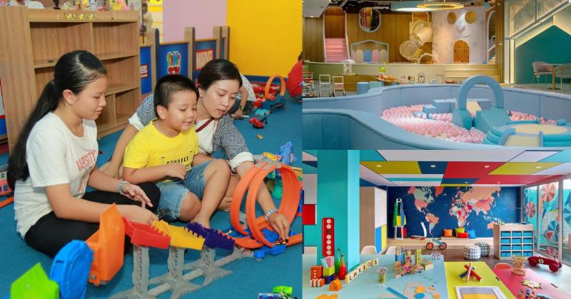Các bé nhỏ chơi trong khu vực an toàn cho trẻ dưới 3 tuổi tại Gò Vấp