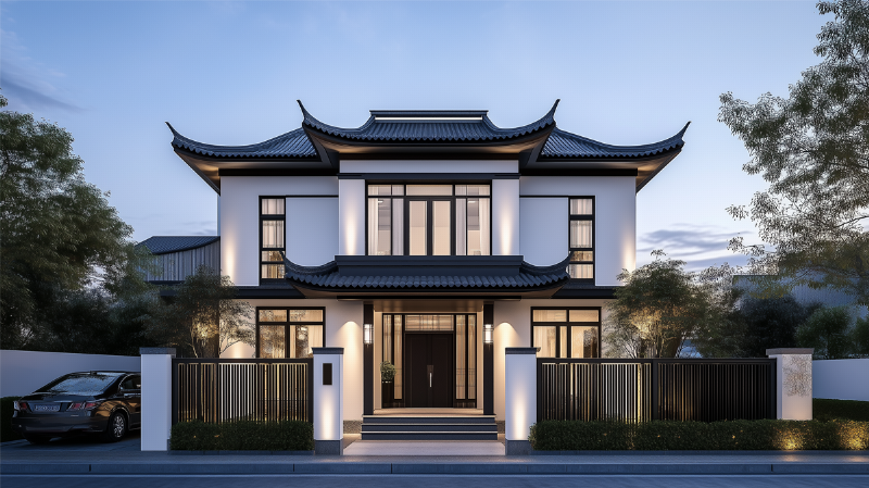 Kiến trúc nhà cấp 4 mái thái phong cách cổ điển, biệt thự vườn rộng rãi, mái đồ sộ