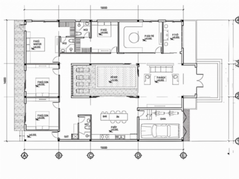 Mẫu nhà ngang cấp 4 nông thôn 3 phòng ngủ với bố cục phổ biến, tiện nghi