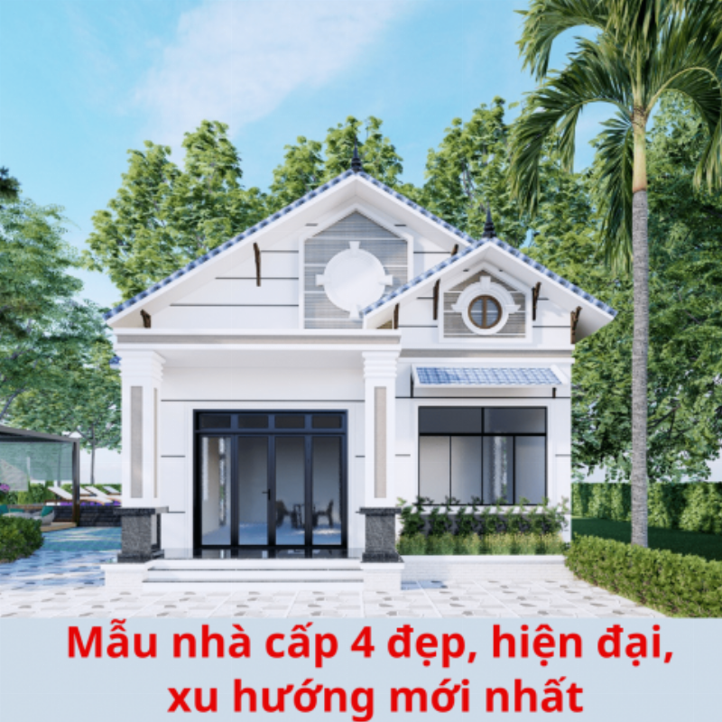 Mẫu Nhà Ngang Cấp 4 Nông Thôn Đẹp, Tối Ưu Công Năng & Chi Phí Xây Dựng