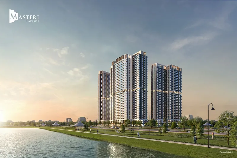 Bản vẽ mặt bằng tổng thể hoặc phối cảnh tổng quan dự án Chung cư Evergreen Bắc Giang, thể hiện vị trí các tòa nhà, hồ bơi, công viên, đường nội khu và các tiện ích chính