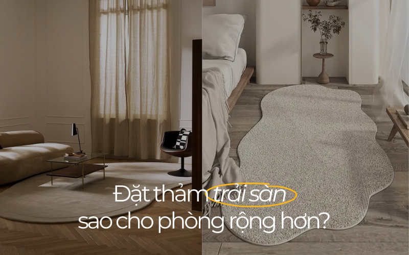 Các vị trí đặt thảm trải sàn phòng ngủ phổ biến và cách tối ưu hóa không gian hiệu quả